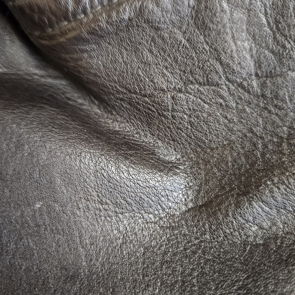 GUESS 100% Leather Jacket Women's Size M Brown Moto Asymmetrical Zip Soft - Picture 4 of 12